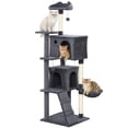 thumbnail image 1 of PawHut 63 Inch Cat Tree with Sisal Scratching Posts, Condos, Dark Grey, 1 of 10