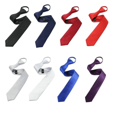 Cravate à Glissière pour Hommes Pré-Nouée Cravate pour Hommes Couleur Unie Cravate pour Hommes Cravate d'Affaires pour Hommes Couvre-Cou de Costume pour Hommes