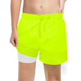 thumbnail image 1 of Toddler Swim Trunks Kids Toddler Boys Solid Color Quick Dry Swim Trunks with Compression Liner Stretch Swim Shorts Boys Rash Guard Yellow 5 Years-6 Years, 1 of 3