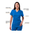 thumbnail image 3 of Adar Pro Breakthrough Plus Scrub Set For Women - Enhanced V-Neck Top & Multi Pocket Pants, 3 of 7