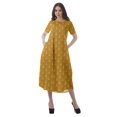 thumbnail image 4 of Moomaya Tunique à Manches Courtes pour Femmes, Robes de Cocktail en Coton Flex Imprimées, 4 of 5