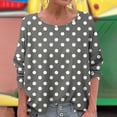 thumbnail image 2 of WRKEKC T-Shirts à Manches Longues pour Femmes, Chemises à Manches Longues pour Femmes, T-shirt Tendance Confortable à Manches Longues à Col Rond Dégradé Imprimé pour Femmes Grande Taille, 2 of 6