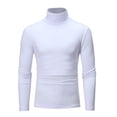 thumbnail image 4 of XUNZOO Chandails à Col Montant pour Hommes 3 Pcs Manches Longues Col Roulé Chandail Hauts Noir&Café&Blanc 3TG, 4 of 7