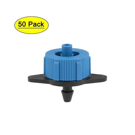 Unique Bargains Pressure Compensating Dripper 1 GPH 4L/H Emitter for Garden Lawn Drip Irrigation with Barbed Hose Connector 50pcs