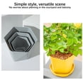 thumbnail image 4 of ziyahi Flowerpot Gardening Base Container Garden Ornament Multiple Colors Plant Planter Practical Portable Fashionable Dark Gray, 4 of 9