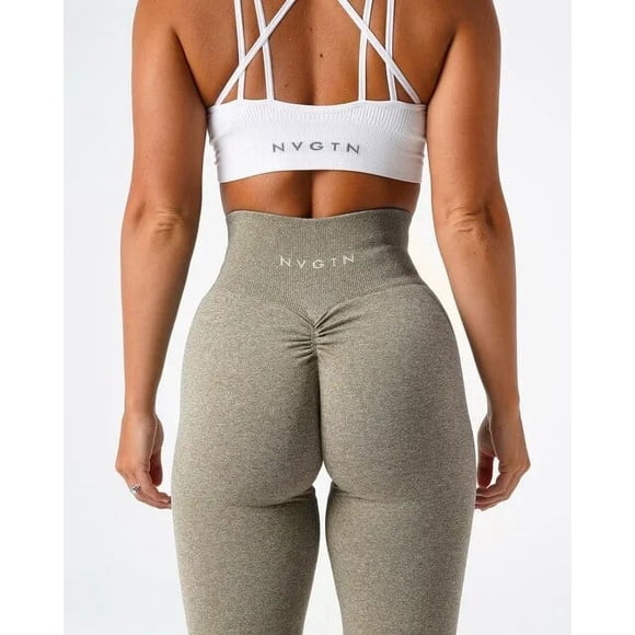 NVGTN Leggings Sans Coutures Froncées Mouchetées Femmes Collants Doux d'Entraînement Tenues de Mise en Forme Pantalons de Yoga Vêtements de Gym