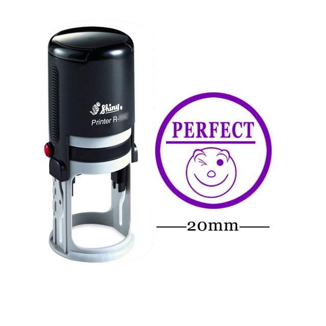 Tampon Rond Parfait pour Enseignant Personnalisé Brillant 20mm Mini Tampon en Caoutchouc
