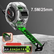 Czzoypi High-Precision Fluorescent Tape Measure, Thickened Steel Blade with Movable Hook, 5m 7.5m 10m Durable ABS Case Tape Measure for Construction Carpentry DIY