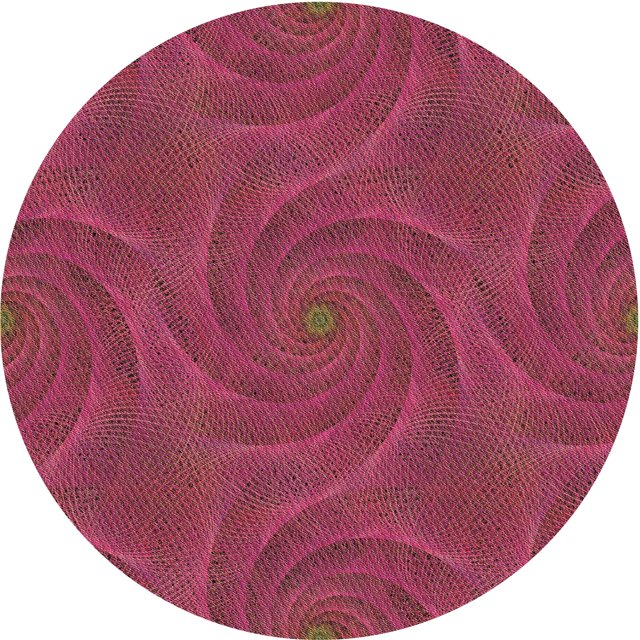 Ahgly Company Tapis Rond Lavable en Machine Intérieur Transitionnel Rouge Cramoisi, 3 Pieds Rond