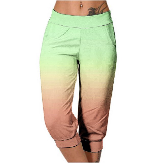 Yuyuzo Womens Capri Pants High Waisted Drawstring Sweatpants Running Gym Cropped Trousers with Pockets