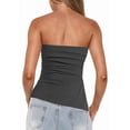 thumbnail image 3 of Womens Tube Top Summer Strapless Tops Gray S, 3 of 7