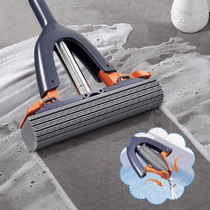 Chmadoxn Sponge Mopno Hand Washing Roller Type Rubber Mop Thickened And Folded Squeezing Water Mop Household Lazy Rubber Mop the mop