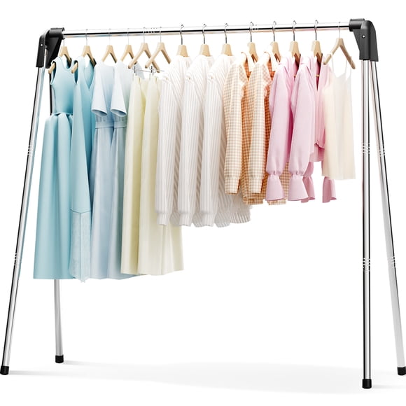KK KINGRACK Clothes Drying Rack, Foldable Clothing Rack, for Indoor Outdoor, Stainless Steel