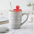thumbnail image 2 of Infuseur à Thé pour Thé en Feuilles, Boule Passoire Mignonne en Acier Inoxydable, Maille Extra Fine, Infuseur à Thé, Filtre pour Tasse, Tasse, Poignée en Silicone (Rouge), 2 of 7