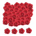 thumbnail image 2 of GROWTH TANK Mini Têtes de Roses Artificielles Têtes de Fleurs Sans Tige pour la Décoration de la Maison de Table Rouge, 2 of 6