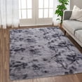 thumbnail image 1 of GlowSol 5'x8' Indoor Modern Shag Area Rug Bedroom Living Room Rugs Fluffy Anti-Skid Shaggy Area Rug Carpet for Kids Nursery Dorm, Dark Gray, 1 of 7