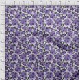 thumbnail image 4 of oneOone Velours Violet Tissu Floral Rétro Matière de Robe Tissu Imprimé Tissu au Mètre 58 Pouces de Large, 4 of 5
