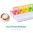 thumbnail image 3 of Weekly 7 Day Pill Organizer, Large Daily Pill Cases Pill Box, 3 of 8