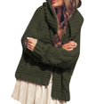 thumbnail image 2 of IMENGL Autumn winter heavy needle thickened cardigan, Green L, Size M-2XL, 2 of 4
