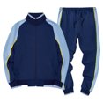 thumbnail image 2 of Miqool Mens Track Suits 2 Piece Sets Color Block Running Athletic Sweatsuits Casual Long Sleeve Full Zip Up Jacket and Sweatpants Sports Jogging Suits Sets, 2 of 4