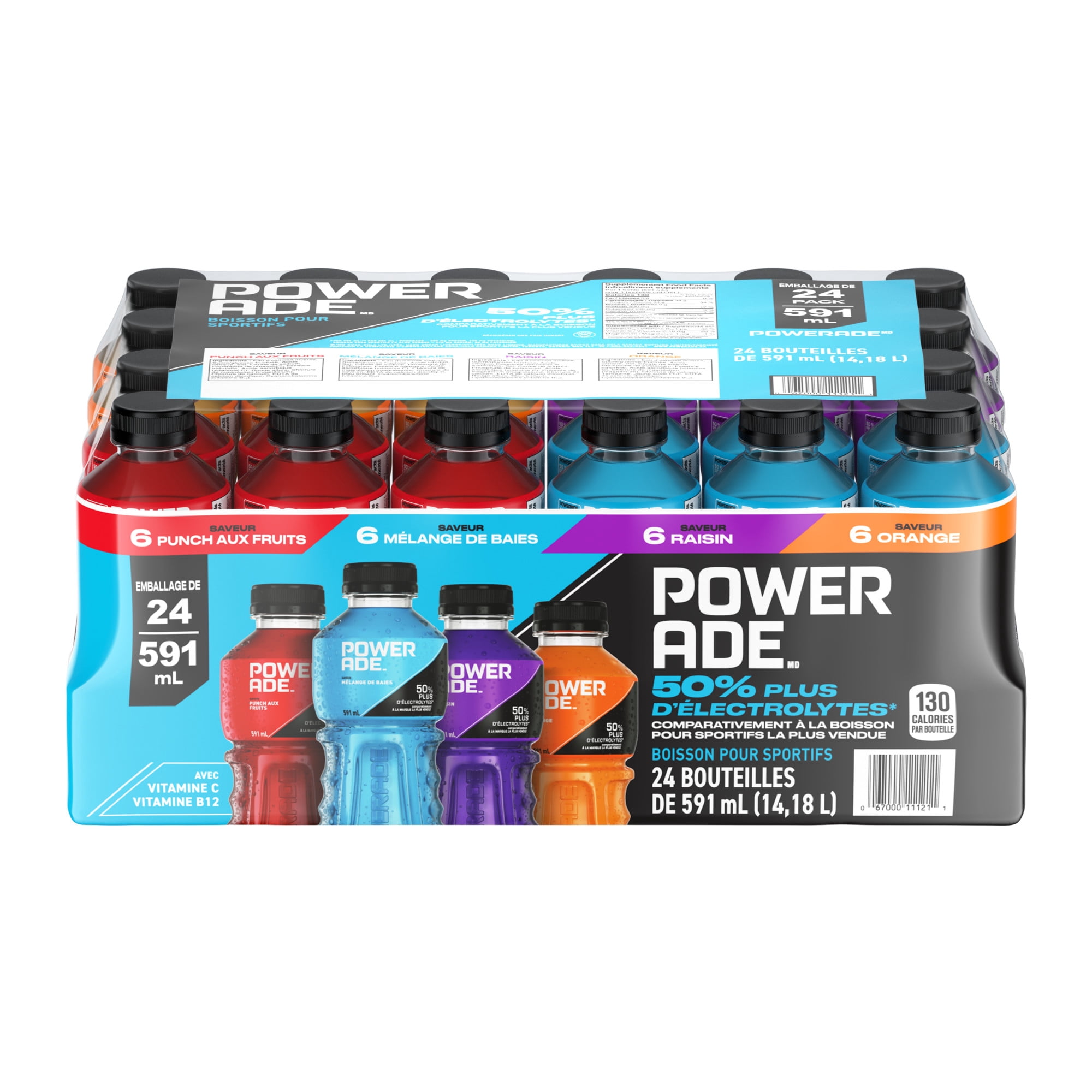 Powerade Variety Bottles, 591 mL, 24 Pack - Walmart.ca