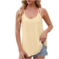 thumbnail image 5 of Yuyuzo Débardeurs pour Femmes Col Rond Sans Manches Camisole Ajourée Hauts d'Été Décontractés Fluides, 5 of 5