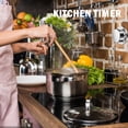 thumbnail image 4 of Cooking UtensilsKitchen Timer Clock with Loud Alarm Mechanical Backup Stainless Steel Body for Precise Cooking Vessels# end start# s# Mechanical Kitchen Timer Designed for accurate countdown and, 4 of 7