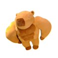 thumbnail image 2 of HILABEE Peluche Capybara Muscle Jouet en Peluche Capybara Mignon Animal en Peluche, 2 of 9