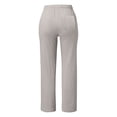 thumbnail image 4 of Kcodviy Women Solid Straight Solid Sweatpants Women Elastic Pants Long Drawstring Plus Size Extra Long Yoga Pants Linen Women Waist Cotton Work Pants for Women Plus Size Casual Pants, 4 of 4