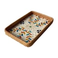 thumbnail image 1 of Rattan Woven Seashell Decorative Storage Tray for Living Room, Picnic, Coffee Table, and Dining Room, 1 of 5