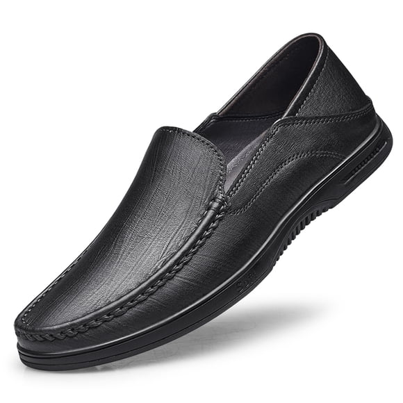 Men's Casual Loafers Slip On Leather Shoes Comfortable Lightweight Driving Shoes Male Moccasins Classic Penny Loafer Flats Boat Shoes Outdoor Walking Shoes