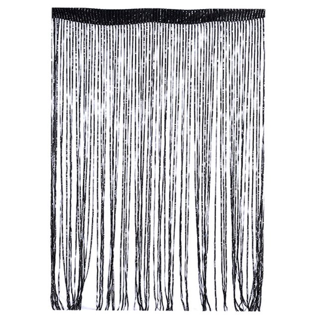HLONK Rideaux à Paillettes 100x200CM Rideaux de Porte Fenêtre Panneaux à Franges Séparateur de Pièce pour Décoration Intérieure