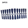 thumbnail image 3 of 24 Pieces False Nails Glitter Shimmering Powder Full Cover Artificial Nail Tips Simple Operation Fingernail Decal DIY Accessory dark blue, 3 of 7