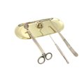 thumbnail image 1 of ziyahi 4 Pieces/Set Candle Wick Trimmer Tray Candles Core Hook Dipper Trimming Tool Kit Accessory Home Bedroom Wedding Gold, 1 of 7