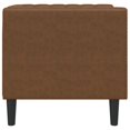 thumbnail image 3 of vidaXL Chesterfield Sofa Chair Brown Faux Suede Leather, 3 of 5