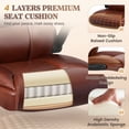 thumbnail image 4 of COOLHUT PU Leather Small Office Chair, Ergonomic Desk Chair with Flip-up Armrests and Wheels, Adjustable Height Computer Gaming Chair, Space Saving, 360 Swivel & Tilt Home Office Chair, 300LBS, 4 of 9
