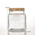 thumbnail image 4 of YAOMOBB Airtight Glass Jar Vintage Pattern Glass Storage Jar Bamboo Lid Large Capacity Kitchen Storage Container Good Sealing, 4 of 7