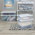 thumbnail image 3 of Sterilite 25 Qt Latching Storage Box Stackable Plastic Bin w/ Latch Lid, 1 Pack, 3 of 11