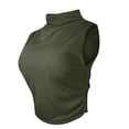 thumbnail image 2 of Mode Femmes T-Shirt Sans Manches Uni Blouse Chemises Gilet Court Ajusté Hauts, 2 of 4