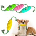 thumbnail image 5 of Durable Corn Shape Dog Toy Squeaky Bite-resistant Teeth Cleaning Perfect for Medium Large Dogs Pet Supply, 5 of 5