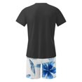 thumbnail image 5 of Weiqiqre Ensemble Décontracté 2 Pcs pour Homme, T-Shirt à Manches Courtes Graphique et Short de Survêtement à Taille à Cordon, 5 of 5