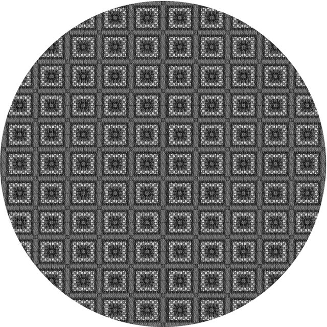Ahgly Company Tapis de Zone Rond Gris Transitionnel pour Intérieur Lavable à la Machine, 6 Pieds Rond