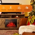 thumbnail image 2 of Patiojoy 25" Electric Fireplace Wall Recessed Electric Heater w/Remote Control Touch Screen Thermostat Timer, 2 of 10