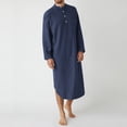 thumbnail image 1 of LSLJS Men's LeisureLong Sleeve Button Long Shirt Middle Ethnic Style Casual Youth Robe, Robes Gifts for Men, 1 of 9