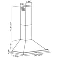 thumbnail image 2 of Turin 30” Wall Mounted Range Hood in Stainless Steel, 2 of 4
