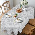 thumbnail image 3 of Grey Oval Tablecloth 60x102in for Oval Table Waterproof Table Cloths for Dining Room Indoor Outdoor Table Cloth, 3 of 5
