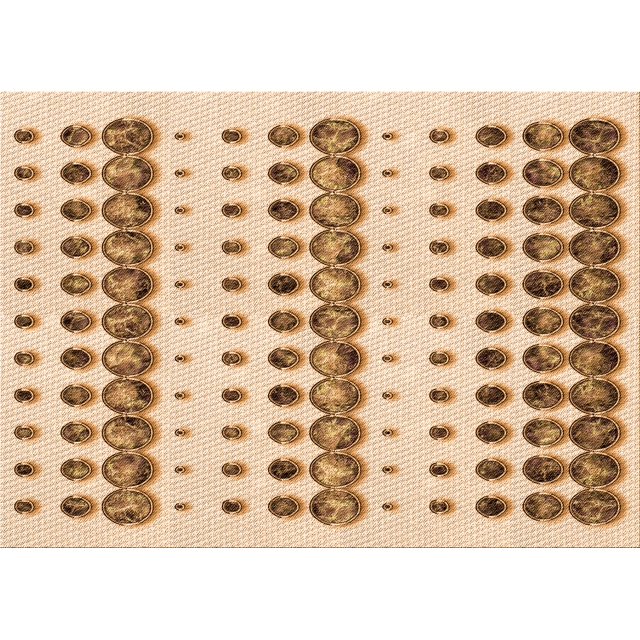 Ahgly Company Machine Washable Indoor Rectangle Transitional Deep Peach Orange Area Rugs, 5' x 8'