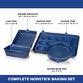 thumbnail image 3 of Granitestone Diamond Pro Blue 5 Piece Pro Series Nonstick Aluminum Bakeware Set Dishwasher Safe, 3 of 6