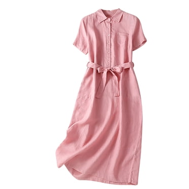 Robe à Manches Longues Femme Col Montant Brodé Coton et Robe Femme Littérature Rétro Fluide Longue Robe Été Longue Robe pour Femme Longue Robe Été pour Femme