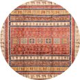 thumbnail image 1 of Ahgly Company Indoor Round Abstract Red Abstract Area Rugs, 4' Round, 1 of 6